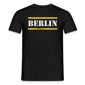 Berlin - T-shirt homme - noir - Devant - AI Model Male 178 light (178cm)