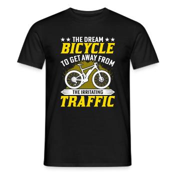 Le vélo de rêve pour échapper à la circulation - T-shirt homme - noir - Devant - AI Model Male 178 light (178cm)