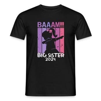 Filles Enfants Bääm ! Conception de la Grande Sœur 2022 - T-shirt homme - noir - Devant - AI Model Male 178 light (178cm)