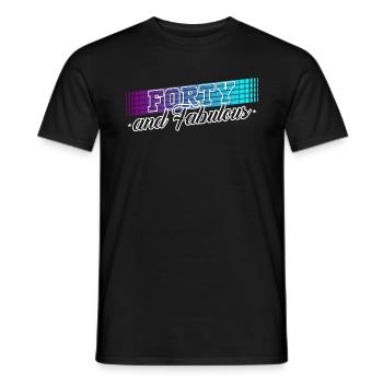 40e anniversaire cadeau d’anniversaire citation 40 ans - T-shirt homme - noir - Devant - AI Model Male 178 light (178cm)