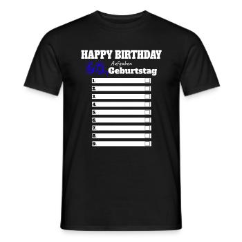 60. Geburtstag Männer Geschenk Lustig Aufgaben Fun - Männer T-Shirt - Schwarz - Vorne - AI Model Male 178 light (178cm)