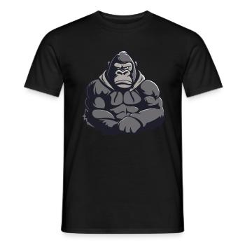 Gorilla Comic - Men's T-Shirt - black - Front - AI Model Male 178 light (178cm)