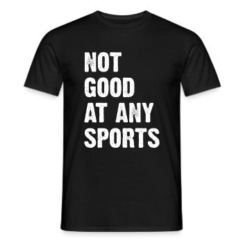 Pas bon dans tous les sports - T-shirt homme - noir - Devant - AI Model Male 178 light (178cm)