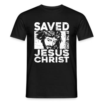 Sauvés par le Seigneur Jésus-Christ - T-shirt homme - noir - Devant - AI Model Male 178 light (178cm)