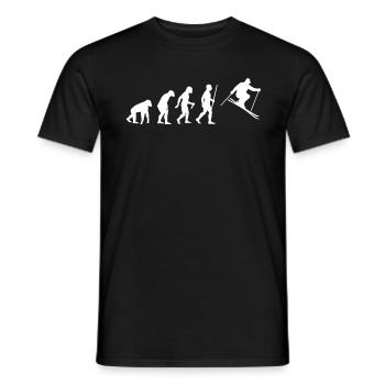 Ski Evolution - Männer T-Shirt - Schwarz - Vorne - AI Model Male 178 light (178cm)