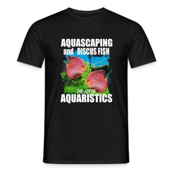 Aquascaping und Diskusfische Aquaristik - Männer T-Shirt - Schwarz - Vorne - AI Model Male 178 light (178cm)