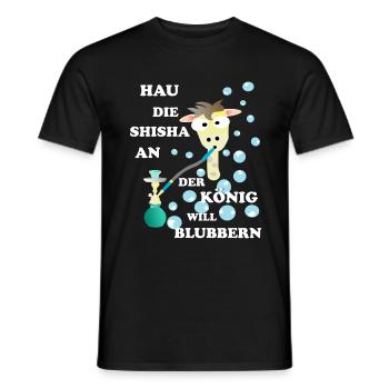 Shisha König - Männer T-Shirt - Schwarz - Vorne - AI Model Male 178 light (178cm)