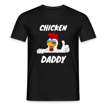 Papa poulet - T-shirt homme - noir - Devant - AI Model Male 178 light (178cm)