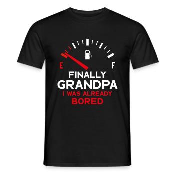 FINALLY GRANDPA ENDLICH OPA - Männer T-Shirt - Schwarz - Vorne - AI Model Male 178 light (178cm)