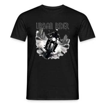 Urban Rider - Design de moto rétro élégant - T-shirt homme - noir - Devant - AI Model Male 178 light (178cm)