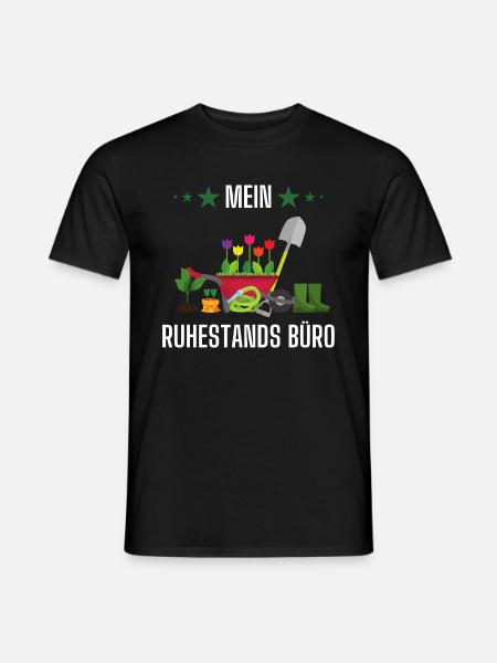 Mein Ruhestands Büro Garten Gartenarbeit Geschenk - Männer T-Shirt - Schwarz