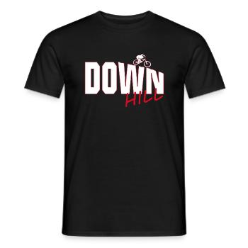 Downhill - Männer T-Shirt - Schwarz - Vorne - AI Model Male 178 light (178cm)