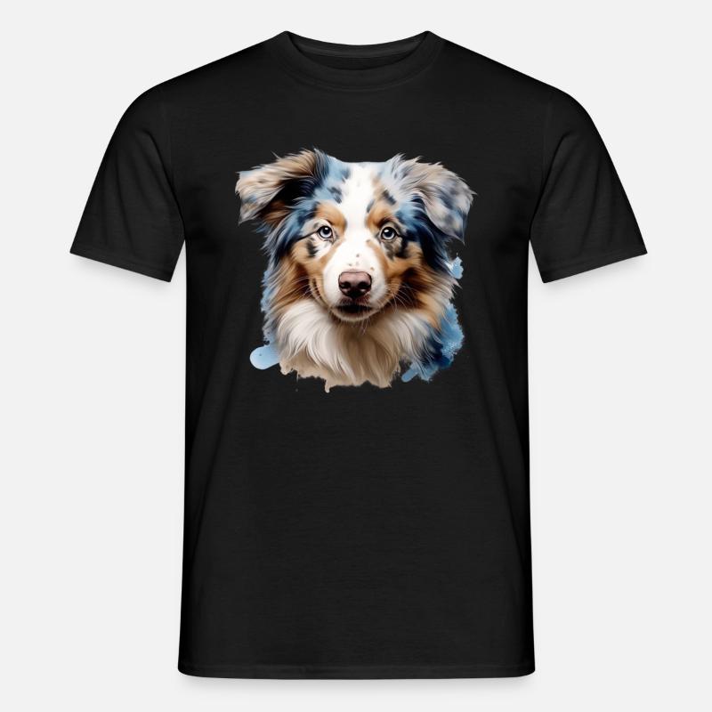 Austrailianischer Schäferhund - Männer T-Shirt - Schwarz