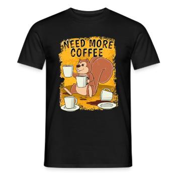 Café café expresso bureau cadeau drôle - T-shirt homme - noir - Devant - AI Model Male 178 light (178cm)