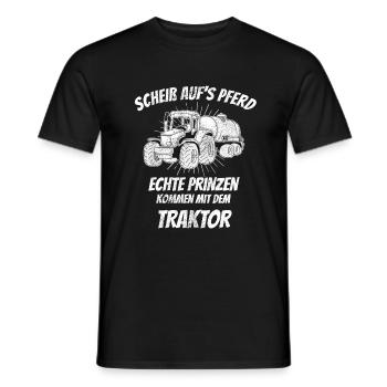 Echte Prinzen Kommen Mit Dem Traktor Landwirt - Männer T-Shirt - Schwarz - Vorne - AI Model Male 178 light (178cm)