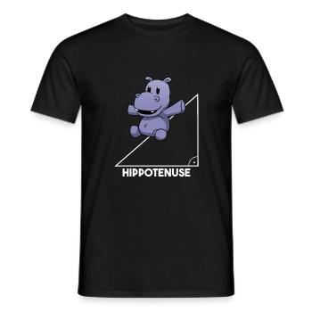 Hippotenuse Mathematik Lehrer Pythagoras Nilpferd - Männer T-Shirt - Schwarz - Vorne - AI Model Male 178 light (178cm)