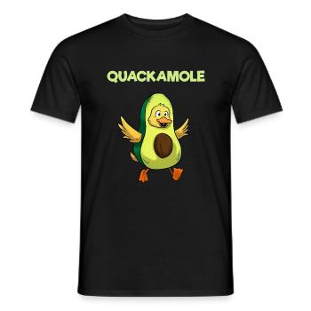 Quackamole Guacamole Duck Vegan Vegetarian - Men's T-Shirt - black - Front - AI Model Male 178 light (178cm)