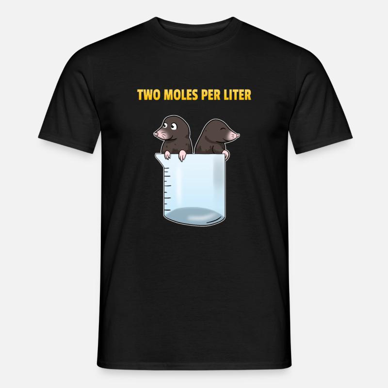 To Moles Per Liter Mole Science Science - Mænd T-shirt - sort
