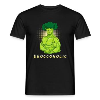 Brocoli végétalien brocoli - T-shirt homme - noir - Devant - AI Model Male 178 light (178cm)