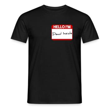 Hello I'm dead inside - Men's T-Shirt - black - Front - AI Model Male 178 light (178cm)