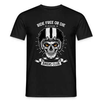 Legendary biker gift man passion motorcycle - Men's T-Shirt - black - Front - AI Model Male 178 light (178cm)