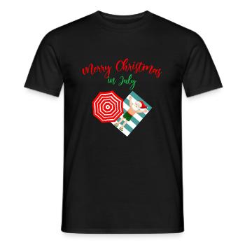 Christmas In July Santa Claus Christmas July - Men's T-Shirt - black - Front - AI Model Male 178 light (178cm)