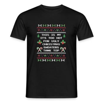C’est mon il fait trop chaud pour le réservoir de Noël laid - T-shirt homme - noir - Devant - AI Model Male 178 light (178cm)