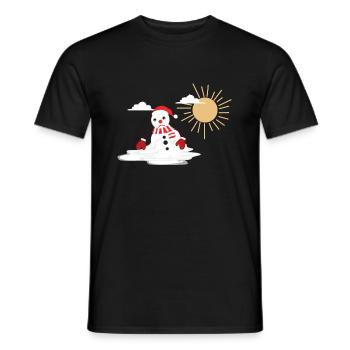 Geschmolzener Schneemann Weihnachten Im Juli - Männer T-Shirt - Schwarz - Vorne - AI Model Male 178 light (178cm)