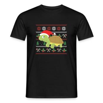 Ho Ho Ho Turtles Gift Christmas - Men's T-Shirt - black - Front - AI Model Male 178 light (178cm)