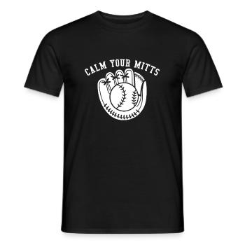 Calmez vos mitaines Chemise Cadeau Baseball - T-shirt homme - noir - Devant - AI Model Male 178 light (178cm)