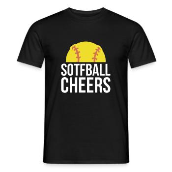 Softball Cheers Geschenk - Männer T-Shirt - Schwarz - Vorne - AI Model Male 178 light (178cm)