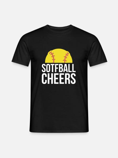 Softball Cheers Geschenk - Männer T-Shirt - Schwarz