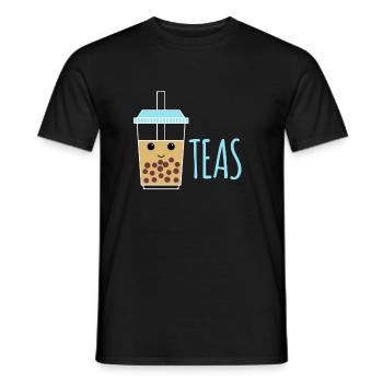 Boba Tea Boba Tea Partner Look - Men's T-Shirt - black - Front - AI Model Male 178 light (178cm)