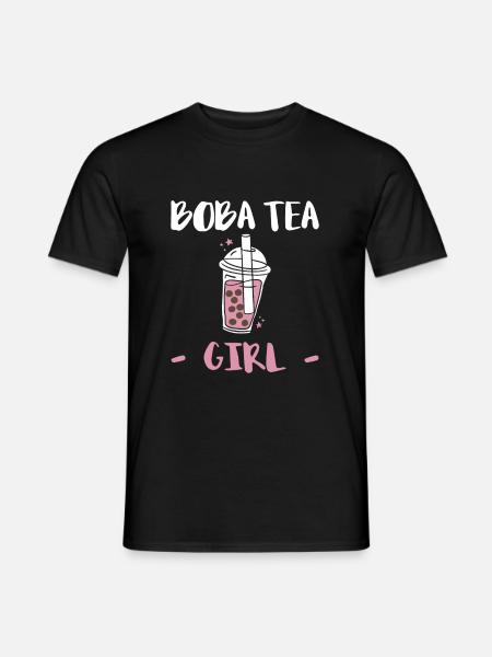 Boba Tea Girl Shirt Geschenk - Männer T-Shirt - Schwarz
