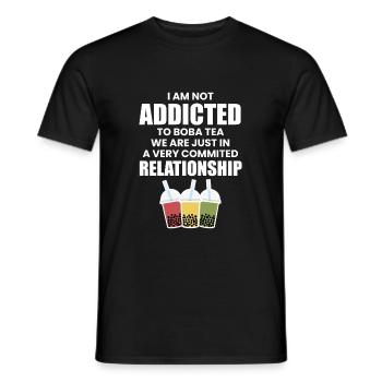 Je ne suis pas accro au cadeau de chemise de thé Boba - T-shirt homme - noir - Devant - AI Model Male 178 light (178cm)