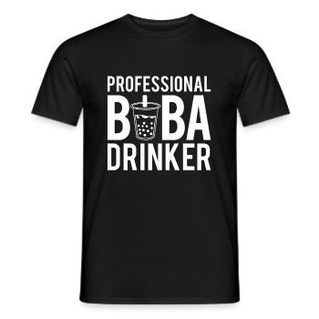 Boba Drinker Professionnel Chemise Bubble Tea - T-shirt homme - noir - Devant - AI Model Male 178 light (178cm)