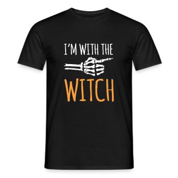 Im With The Witch Shirt Geschenk Halloween - Männer T-Shirt - Schwarz - Vorne - AI Model Male 178 light (178cm)