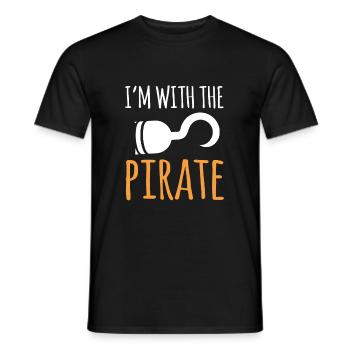 In The With The Pirate Shirt Gift Halloween - Men's T-Shirt - black - Front - AI Model Male 178 light (178cm)