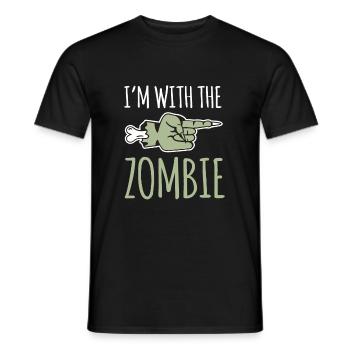 Im With The Zombie Shirt Geschenk Halloween - Männer T-Shirt - Schwarz - Vorne - AI Model Male 178 light (178cm)