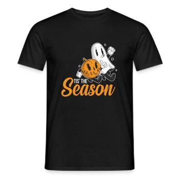 Tis The Season Halloween Pumpkin Ghost Ghost - Men's T-Shirt - black - Front - AI Model Male 178 light (178cm)