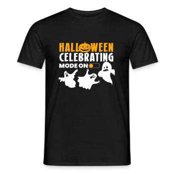 Halloween Celebrating Mode On Shirt Geschenk - Männer T-Shirt - Schwarz - Vorne - AI Model Male 178 light (178cm)