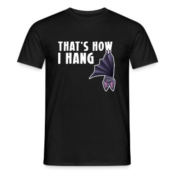 That's How I Hang Shirt Bat Vampire - Men's T-Shirt - black - Front - AI Model Male 178 light (178cm)