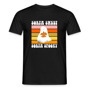 Sorta Sheet Sorta Spooky Halloween - Männer T-Shirt - Schwarz - Vorne - AI Model Male 178 light (178cm)