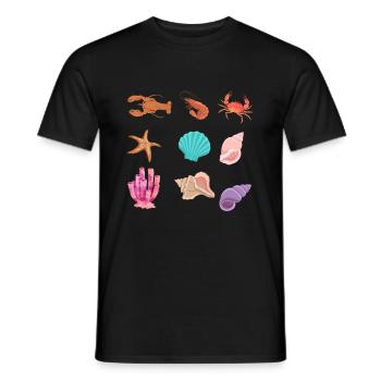 Crustacean Core Krustentiere Shirt Geschenk - Männer T-Shirt - Schwarz - Vorne - AI Model Male 178 light (178cm)