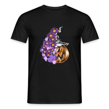 Halloween Kürbis Shirt Geschenk - Männer T-Shirt - Schwarz - Vorne - AI Model Male 178 light (178cm)