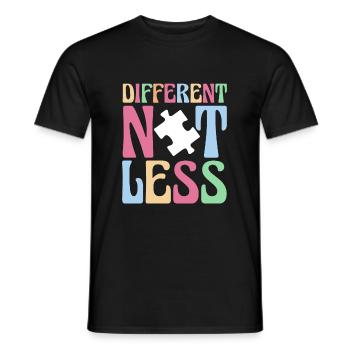 Chemise différente pas moins autiste - T-shirt homme - noir - Devant - AI Model Male 178 light (178cm)