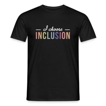 I Choose Inclusion Autism Shirt Gift - Men's T-Shirt - black - Front - AI Model Male 178 light (178cm)