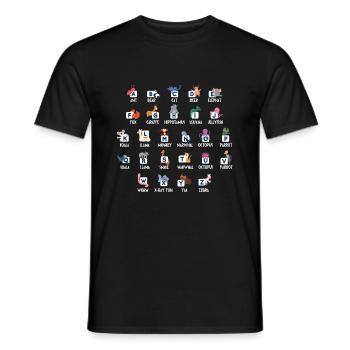 Tiere Alphabet Shirt Geschenk - Männer T-Shirt - Schwarz - Vorne - AI Model Male 178 light (178cm)