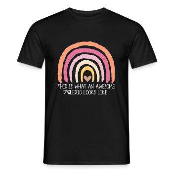 This Is What An Awesome Dyslexic Looks Like - Männer T-Shirt - Schwarz - Vorne - AI Model Male 178 light (178cm)