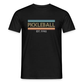 Pickleball Est.1982 Chemise cadeau 40e anniversaire - T-shirt homme - noir - Devant - AI Model Male 178 light (178cm)